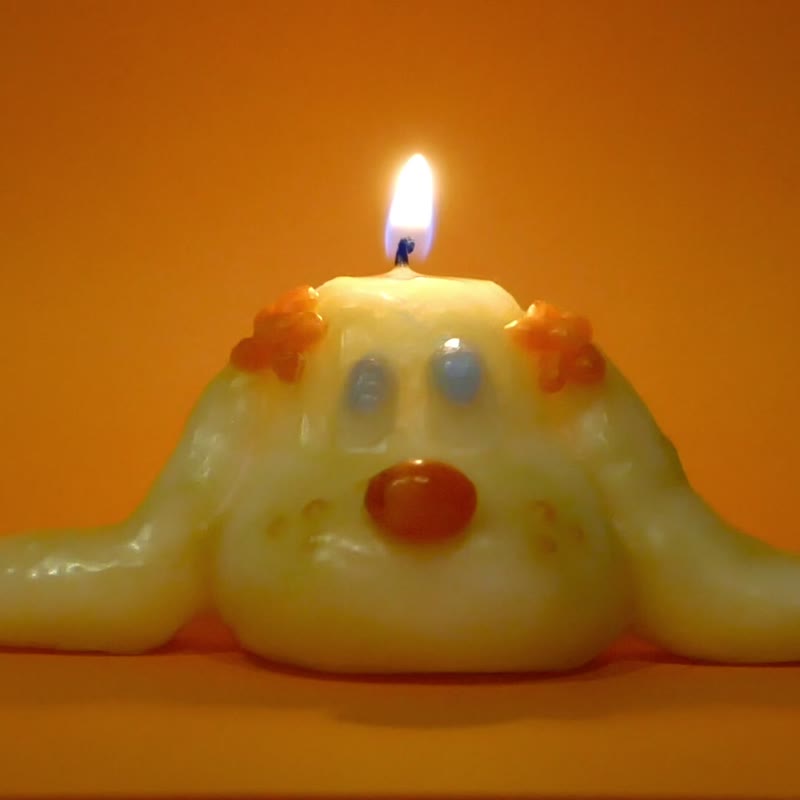 狗狗 橘色狗狗 - 蜡烛/烛台 - 其他材质 橘色