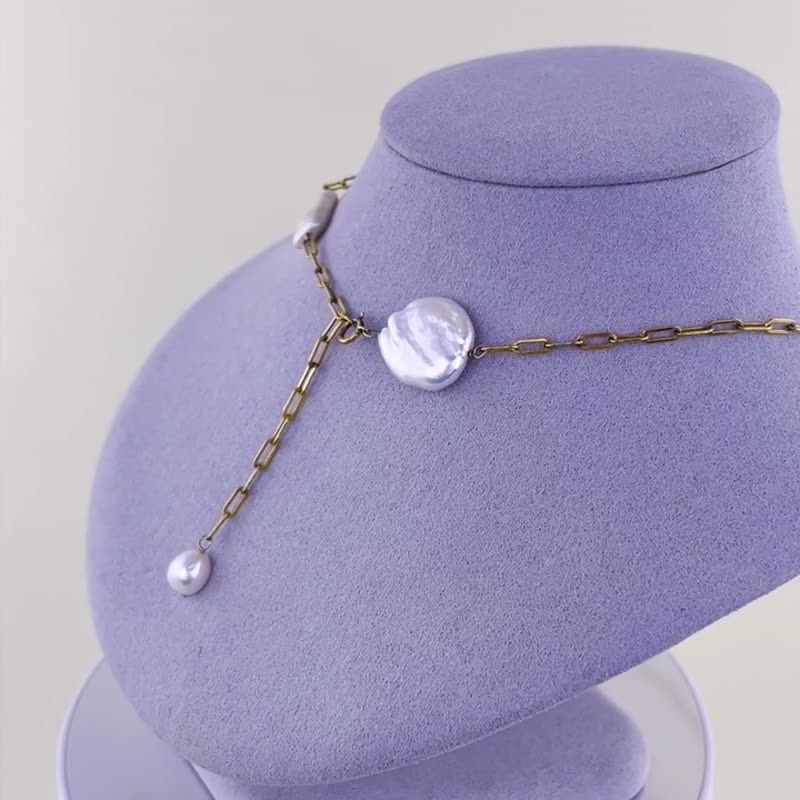 独一无二的淡水珍珠项链 N4 - 项链 - 珍珠 