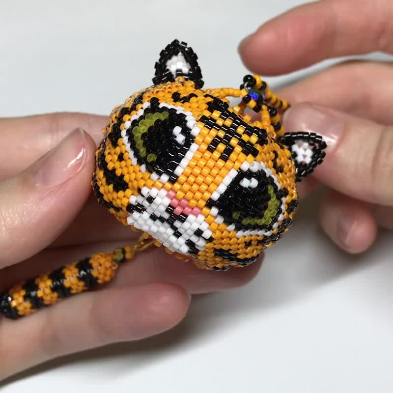 PDF Beaded Tiger Peyote Lantern Tutorial Pattern Beaded Chinese Zodiac Tutorial - 手工艺教程/工具书 - 其他材质 