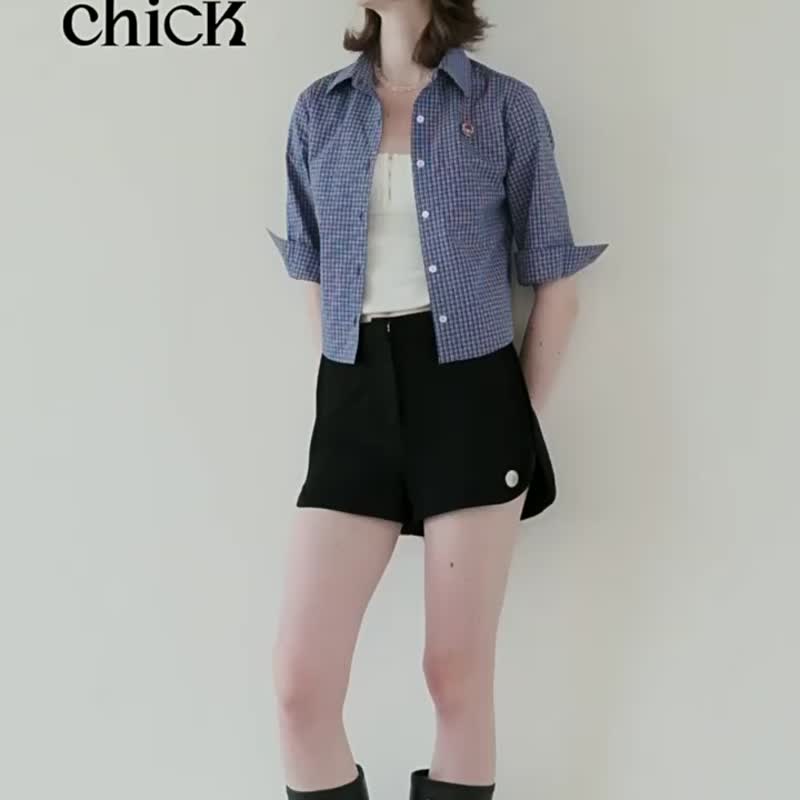 黑色 胎牛絨仿麂皮運動風格短褲 夏季西裝短褲 - 女装短裤 - 其他人造纤维 黑色
