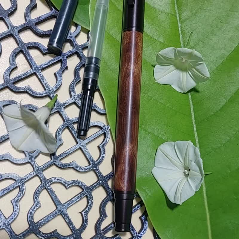 台湾肖楠钢珠笔组 - 钢珠笔 - 木头 咖啡色