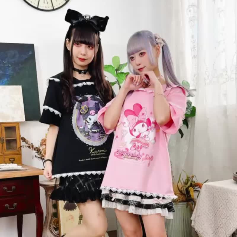 原创三丽鸥SANRIO授权酷洛米20周年纪念荷叶边短袖水手服JJ5091 - 女装 T 恤 - 棉．麻 