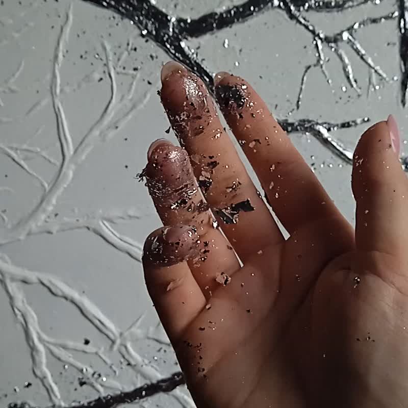 压克力画压克力颜料室内画 - 海报/装饰画/版画 - 其他材质 银色