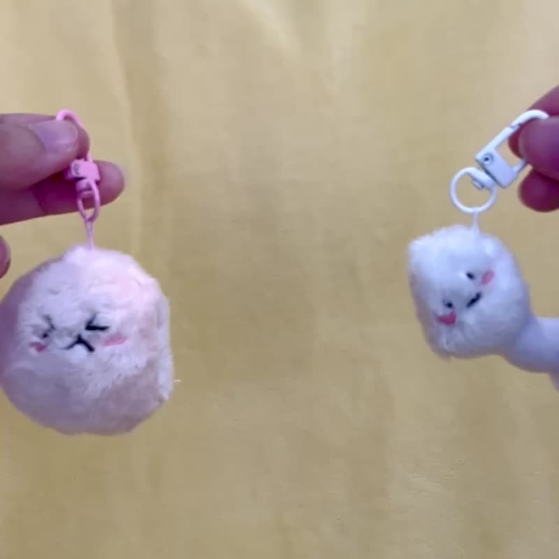 卵子精子配对钥匙圈（附磁铁） - 钥匙链/钥匙包 - 其他人造纤维 白色