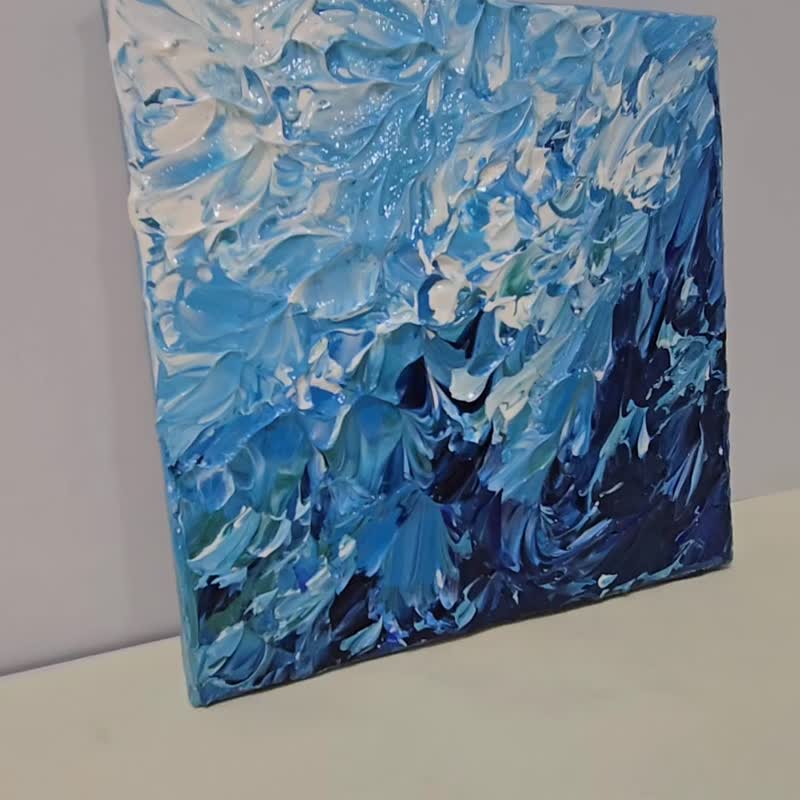 压克力画/丙烯抽象艺术/手作疗愈【Lucky Love-静流】送礼祝福 - 摆饰 - 压克力 