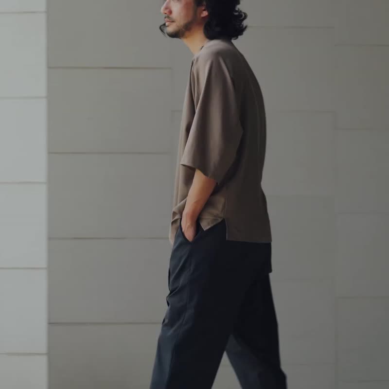 TENCEL天丝-腮裂上衣 - 男装上衣/T 恤 - 其他人造纤维 蓝色