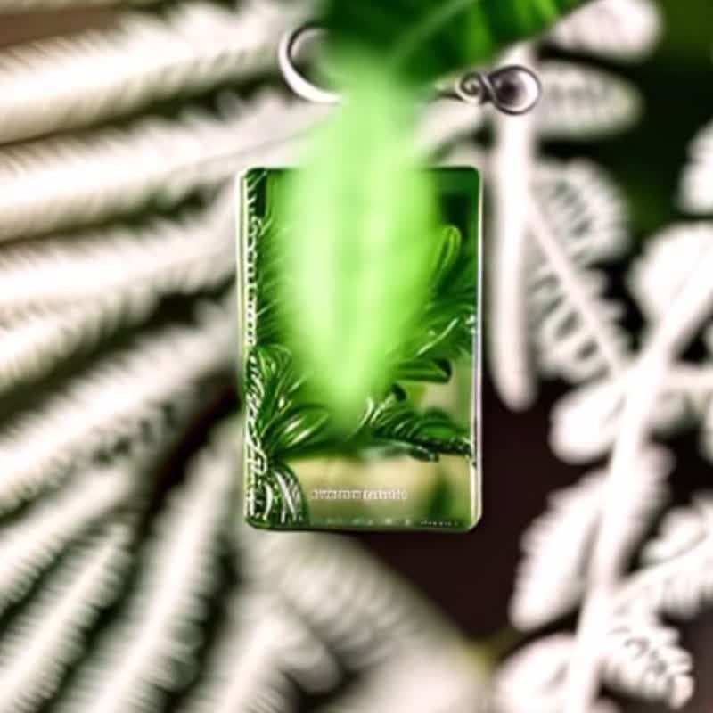 蕨简真皮卡套2.0/颈绳款-亚洲猴脑鹿角蕨 | 证件套 识别证 票卡夹 - 证件套/卡套 - 真皮 绿色
