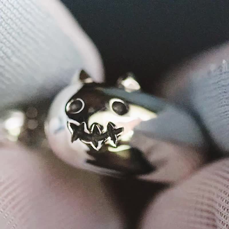 幽灵猫戒指 silver925 - 戒指 - 纯银 银色