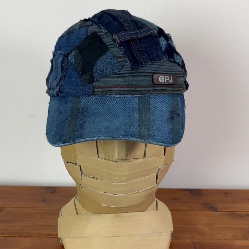 褴褛拼贴帽 cap-008 - 帽子 - 棉．麻 