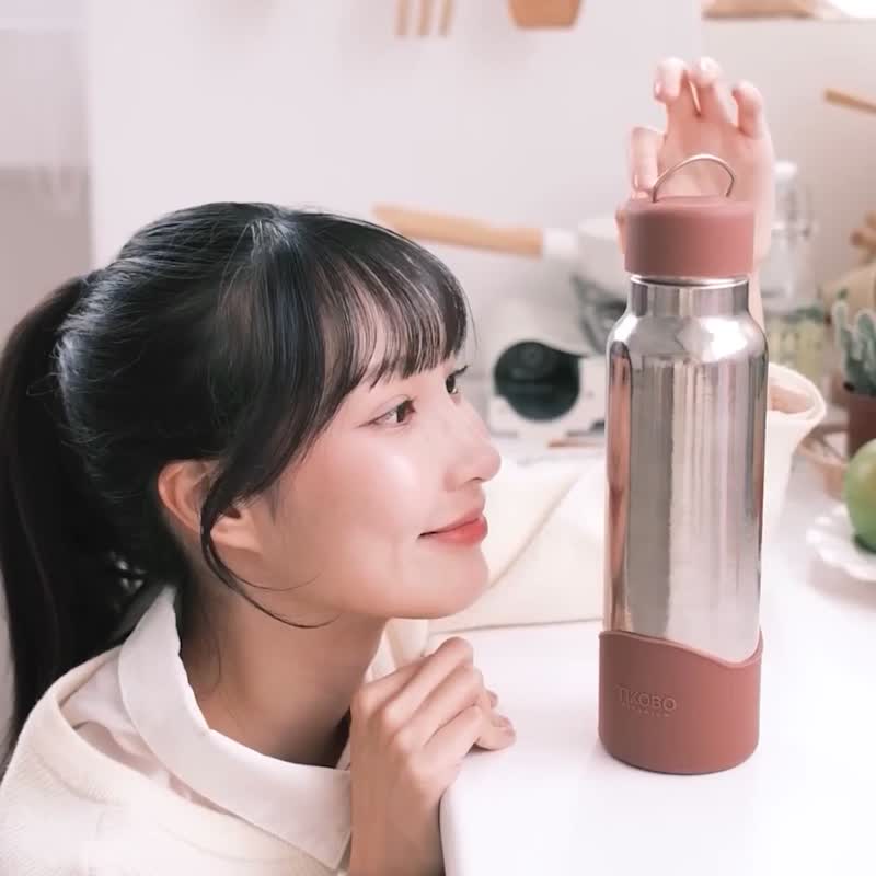 【赠配件】经典袋鼠瓶2代 800ml 赠茶隔&粗吸管&吸管套&吸管瓶刷 - 保温瓶/保温杯 - 其他金属 多色