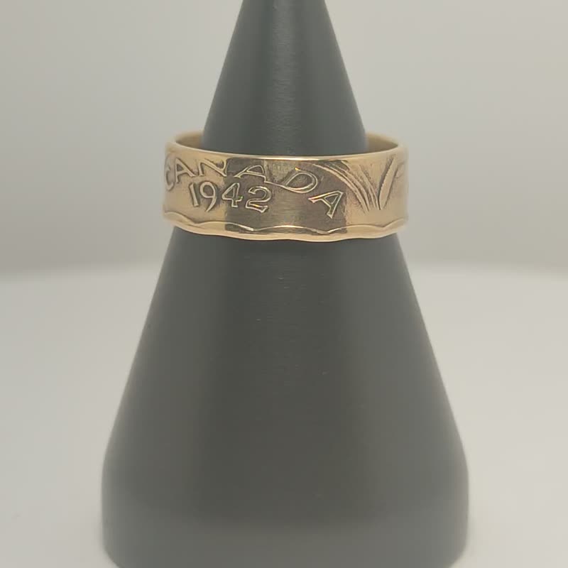 加拿大一分钱硬币戒指 1948-1952, 加拿大分币硬币戒指, 加拿大一分钱戒指 - 戒指 - 其他金属 