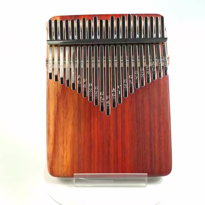 非洲紫檀拇指琴/21音拇指琴/KALIMBA - 吉他/乐器 - 木头 红色