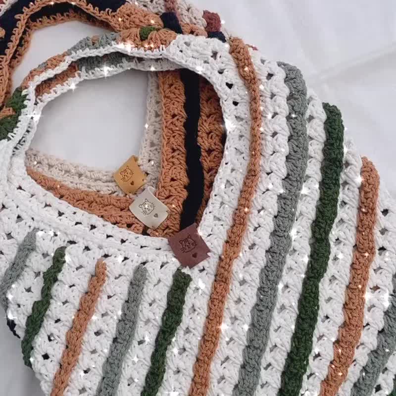 Stripe Knit Shoulder Bridge Bag - 其他 - 其他材质 