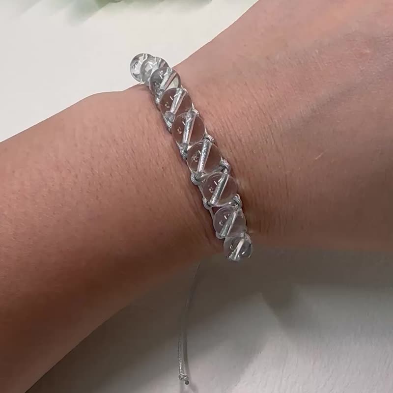 白水晶 Clear Quartz 绳结手链 - 手链/手环 - 水晶 