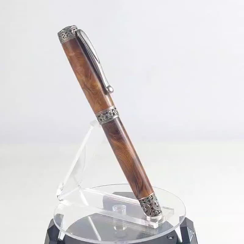 肖楠榴双头组笔(钢笔及钢珠笔双头组) - 钢珠笔 - 木头 咖啡色