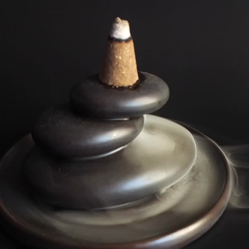 天然草本安眠香薰 崖柏手工倒流香礼盒套装 - 香薰/精油/线香 - 木头 咖啡色