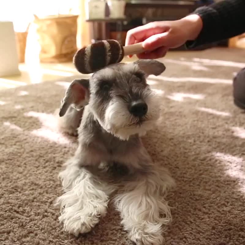 北山正积-日本职人手造宠物毛刷 犬用按摩刷 【大狗梳 typeA(L)】 - 玩具 - 棉．麻 卡其色