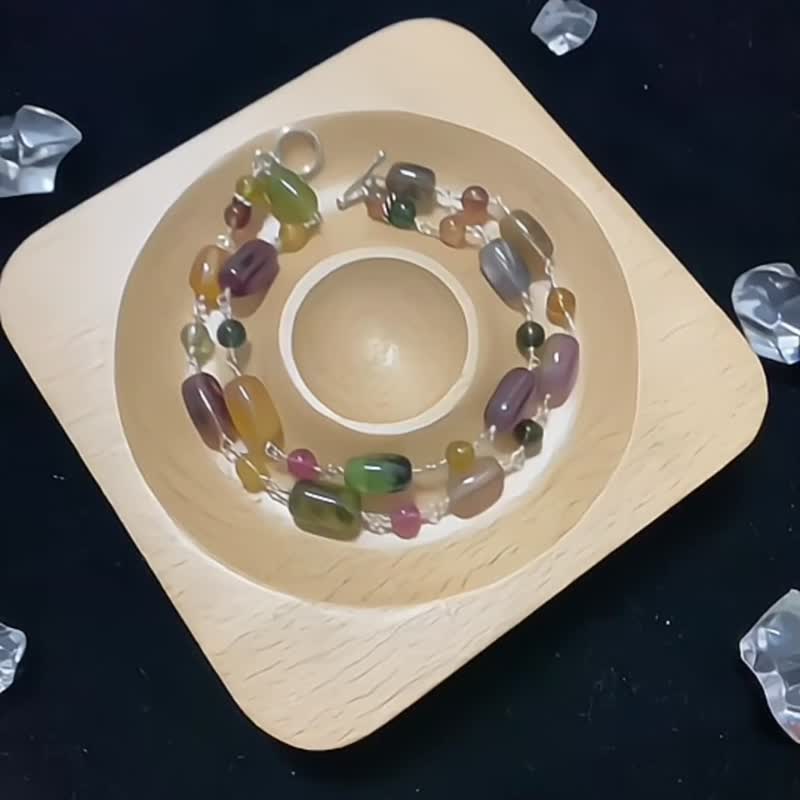 彩虹碧玺 - 手链/手环 - 水晶 