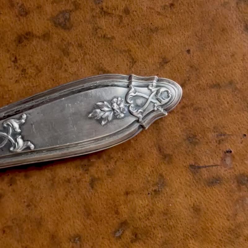 50532-珍稀法国百年纯银封蜡章 银匠落款 - 印章/印台 - 纯银 