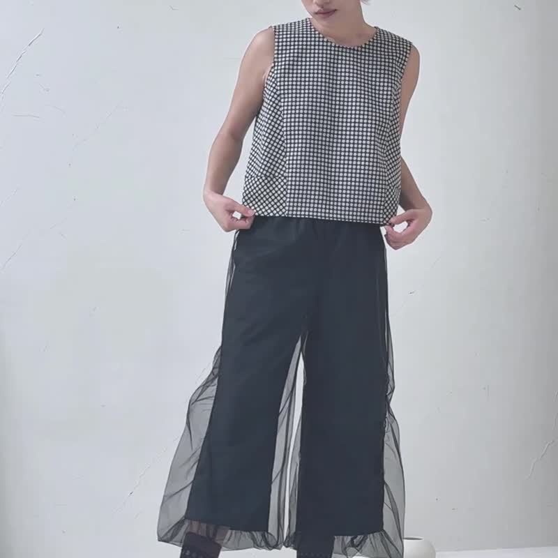 •波普原点•立体结构短版背心 - 女装背心 - 其他材质 黑色