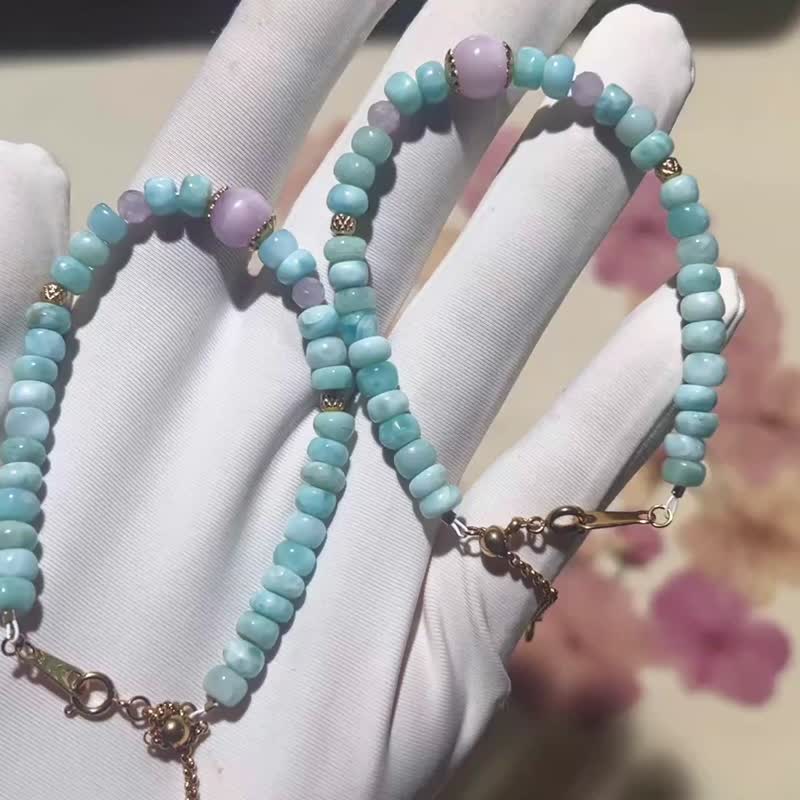 纯手工制作海纹石宝石手链 - 手链/手环 - 宝石 多色