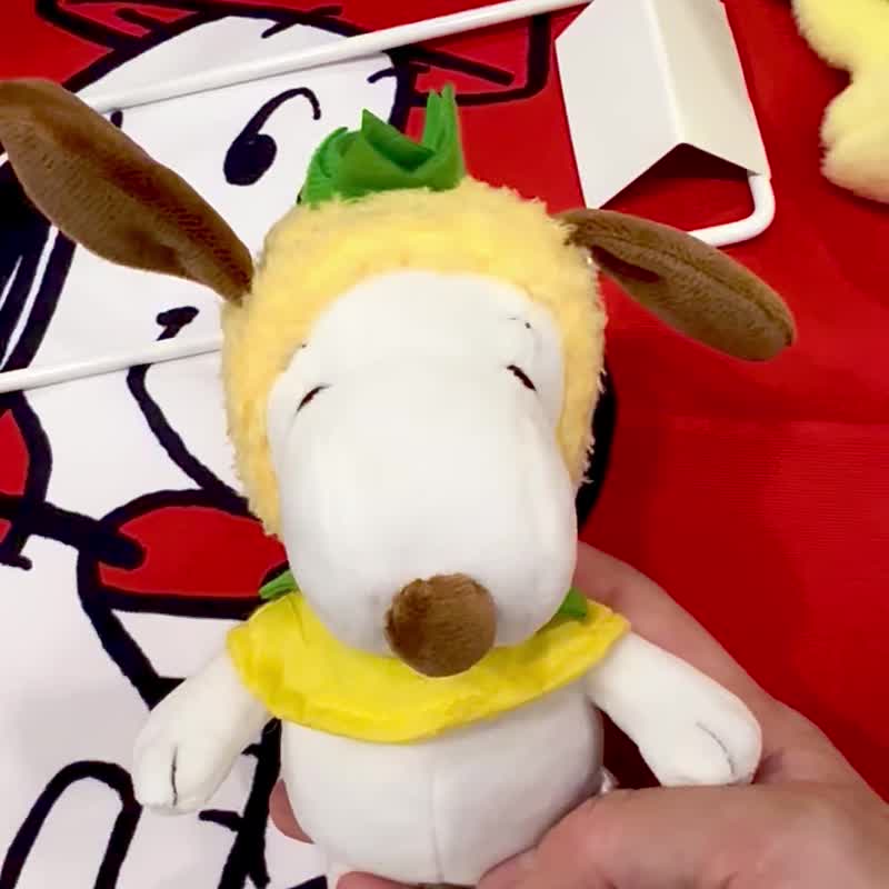 PINKOI独家 snoopy凤梨头 史努比 吊饰 钥匙圈 挂饰 水果史努比 - 吊饰 - 聚酯纤维 黄色