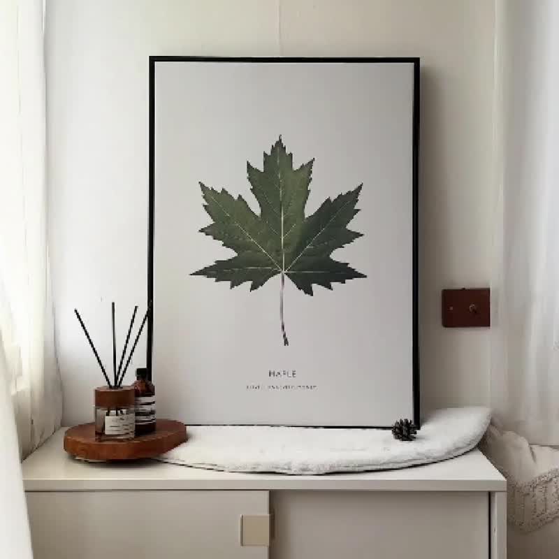 【微瑕特惠】【福利品】秋高气爽—秋枫-卧房挂画/复制画/植物 - 海报/装饰画/版画 - 棉．麻 绿色