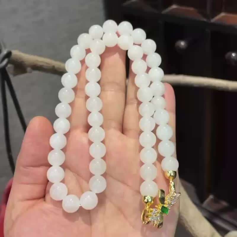 秒杀 收藏级天然新疆和田玉羊脂玉项链 - 项链 - 玉石 