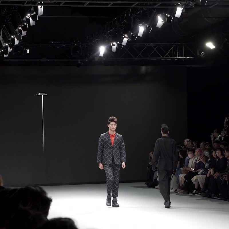 西装外套/INF 24SS Ban-Doh印花经典西装外套 (黑) - 男装西装外套 - 聚酯纤维 黑色