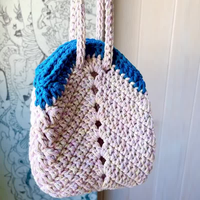 韩版手钩4角缩口小包 彩虹色 可选色订制 - 手提包/手提袋 - 棉．麻 