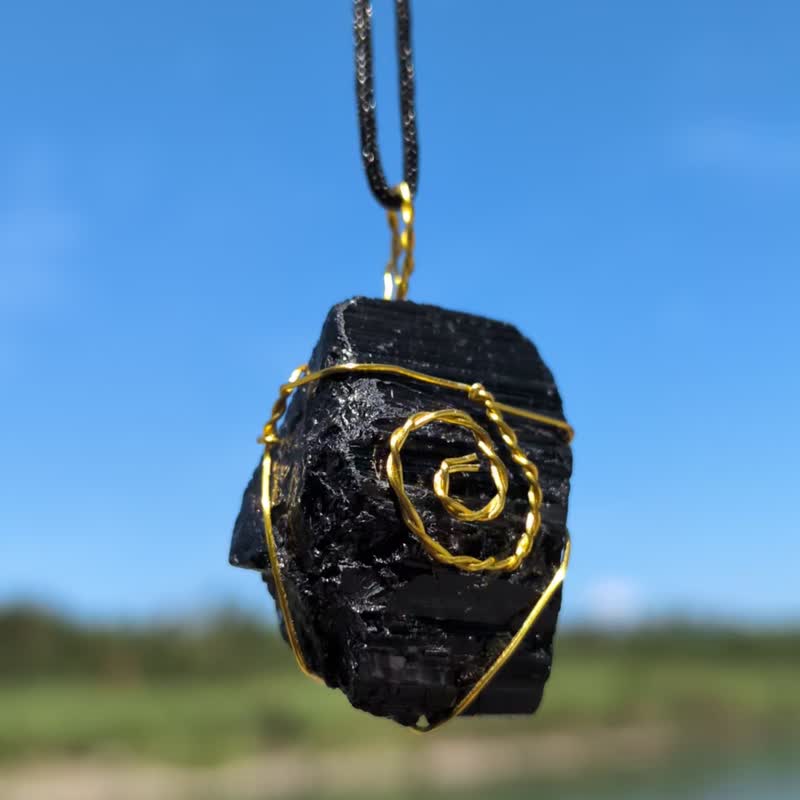 稳定能量项链 - 项链 - 宝石 黑色