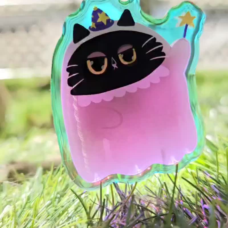 \特别版/ 黑猫魔法师 滴胶 压克力 吊饰 钥匙圈 - 吊饰 - 压克力 
