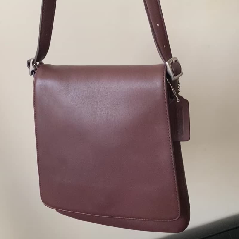 Vintage Coach Bag/古董包/中古/复古包/手袋/vintage - 手提包/手提袋 - 真皮 咖啡色