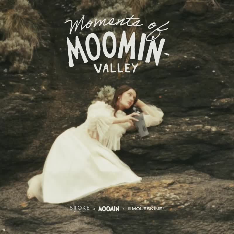 【STTOKE】精品陶瓷保温杯 MOONIN 姆明 联名 礼盒 吸管杯 背带 - 保温瓶/保温杯 - 不锈钢 白色