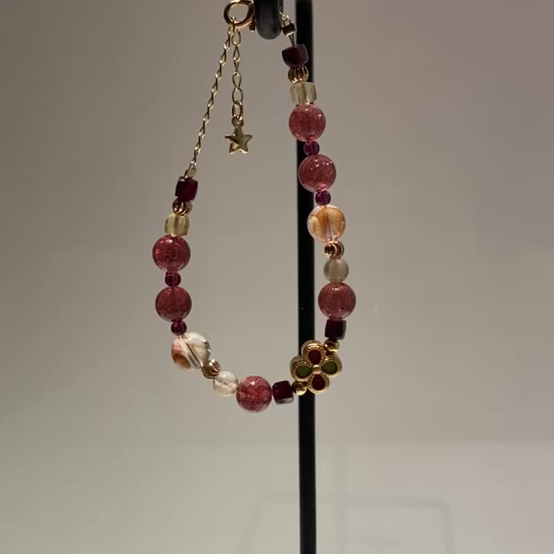 丨经典原创丨羽瑞-贵人x 财富/来当职场常胜军 - 手链/手环 - 水晶 红色