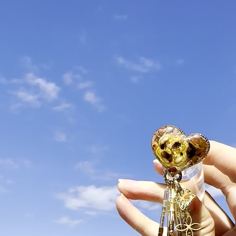 情人节礼物、权杖爱心、K金、可调整戒围、水晶、轻珠宝 - 戒指 - 贵金属 金色