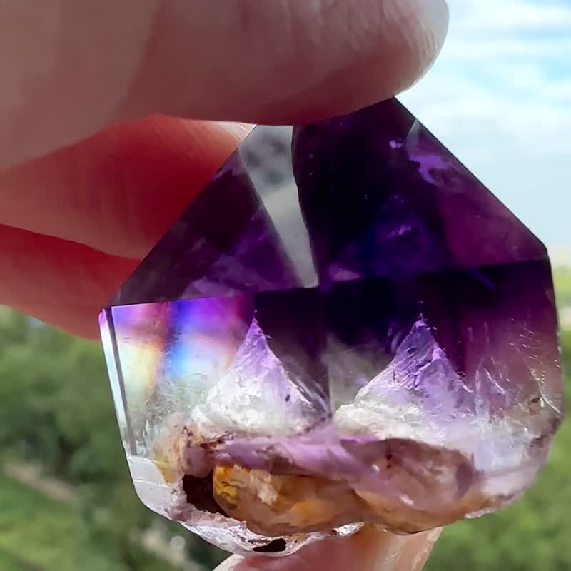 一图一物/紫超级七水晶原石 晶体清透矿物明显 稀有 独一无二 - 摆饰 - 水晶 紫色