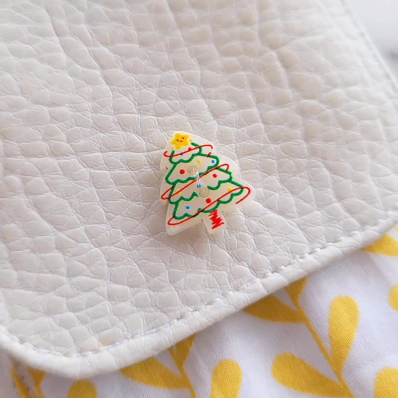 【可放22cm吸管】防水环保餐具袋/ 笔袋 亲子餐具袋 圣诞树 - 筷子/筷架 - 棉．麻 多色