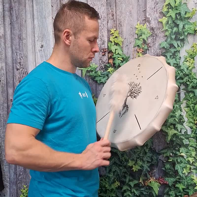 萨满鼓树仙女 46 厘米直径 18 英寸 - 吉他/乐器 - 其他材质 白色