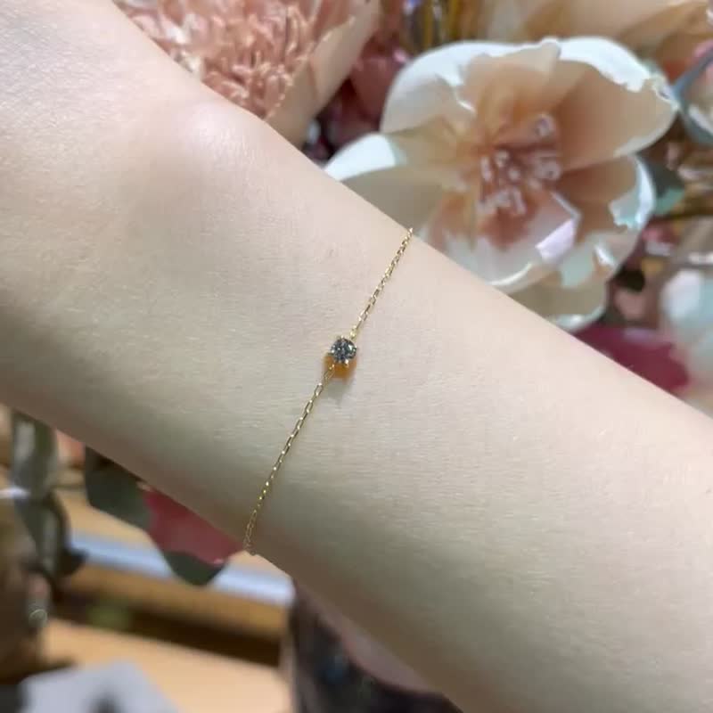 日本制 18k黄k金/玫瑰金/白k金 12分钻石手链Tiffany - 手链/手环 - 贵金属 金色