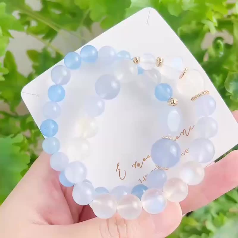 颗颗微暇入门级 轻珠宝石水晶手链 14K 注金 - 手链/手环 - 水晶 多色