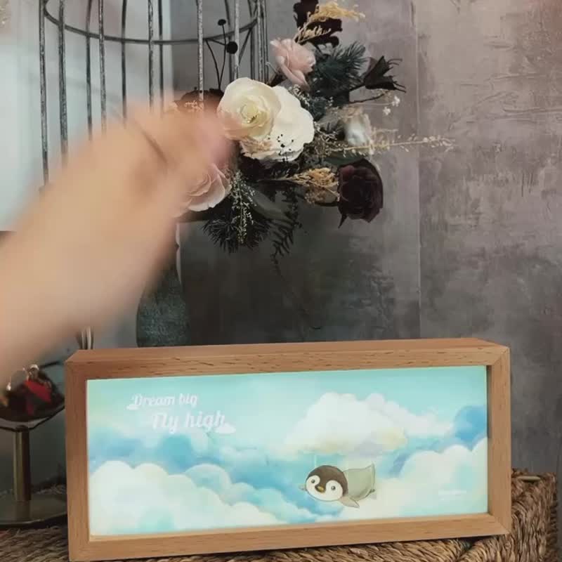 动物小夜灯 | 企鹅 light box - 摆饰 - 木头 