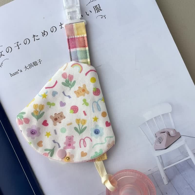 宝宝奶嘴链奶嘴保护套  甜心熊熊软糖 手作宝宝礼物 弥月礼 - 满月礼盒 - 棉 多色