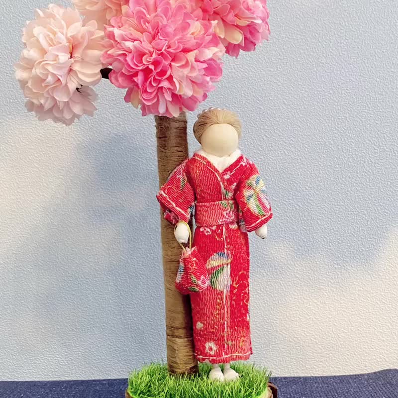 Macrame 法式编织天使摆设-芭蕾舞系列 - 摆饰 - 棉．麻 红色