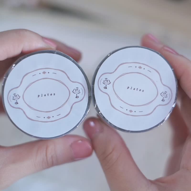 期间限定 玫瑰花烧plates 烫玫瑰金 亮面PET胶带 - 纸胶带 - 塑料 