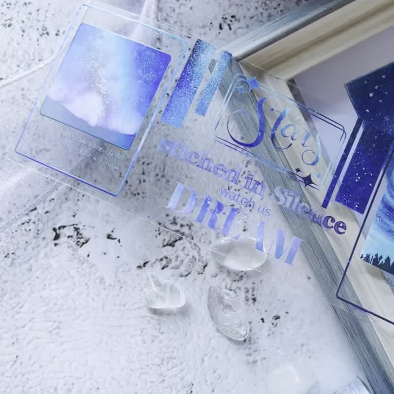 夏夜星空 - PET胶带 - 6cm*5M - 纸胶带 - 塑料 蓝色