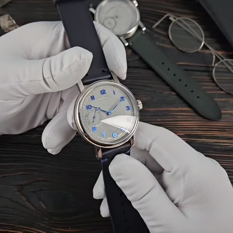 奢华手表, 正装腕表, 银色手表, 手工手表, 机械表, 婚姻观察 - 男表/中性表 - 其他材质 