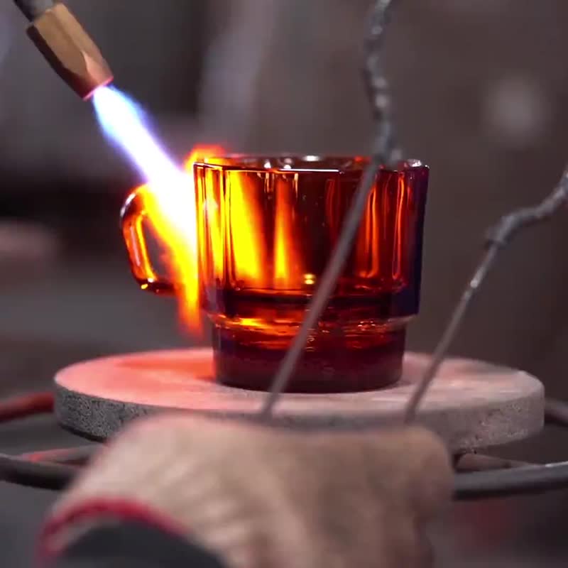 【HMM微瑕疵】HMM W Glass 春池 黑绿杯 咖啡杯 2024限量 - 玻璃杯 - 玻璃 黑色