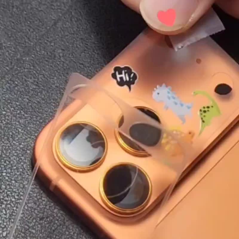 【INS可爱风】彩绘镜头底座贴 / 背贴for i17 Pro Max 可爱镜头贴 - 手机壳/手机套 - 塑料 