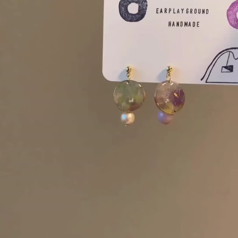 午后的冰红茶 - 耳环/耳夹 - 树脂 多色